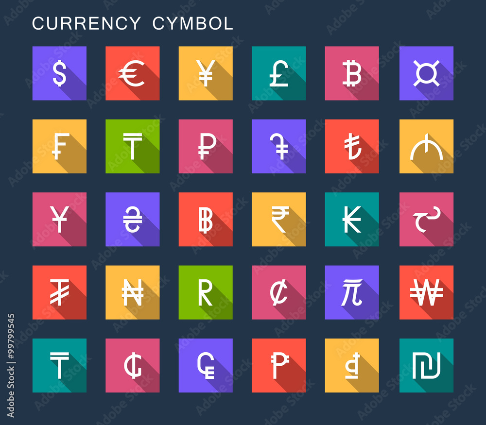 Vector Set Currency Symbols Vector Set Currency Symbols