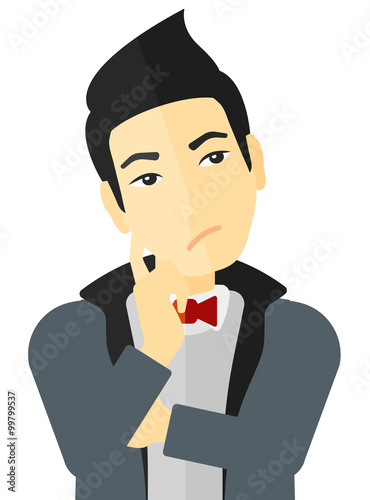 Doubtful young man.