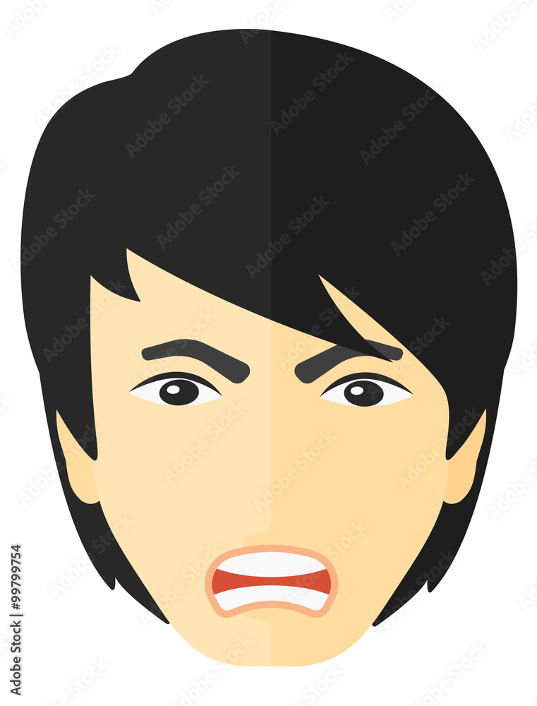 Screaming aggressive man. Screaming aggressive man.