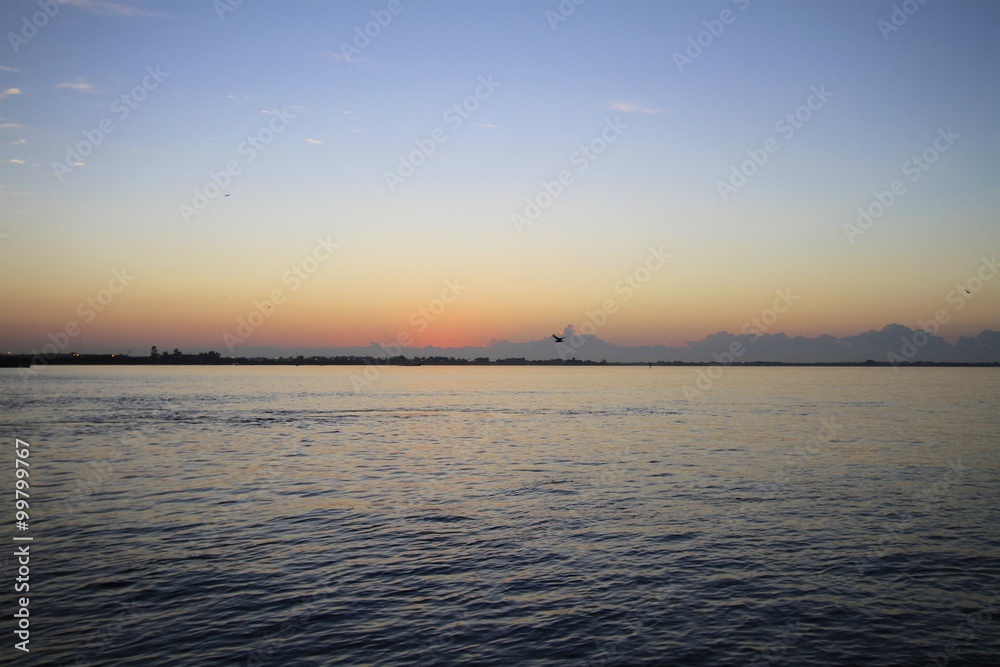 Sunrises, port of Miami view