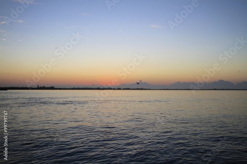 Sunrises  port of Miami view