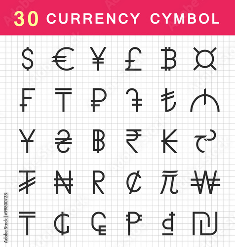 Vector Set Currency Symbols