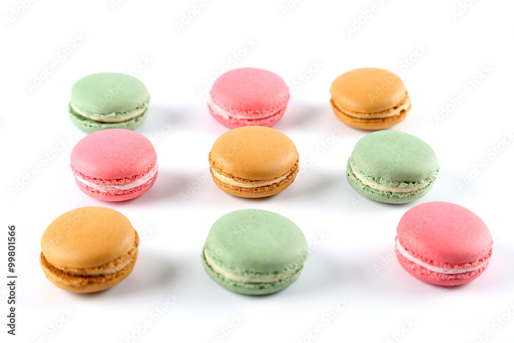 Colored french macarons Colored french macarons