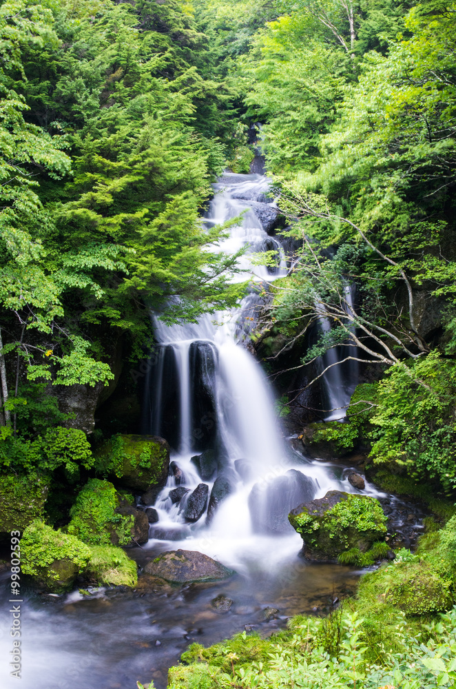 Ryuzu falls at nikko,tochigi,tourism of japan