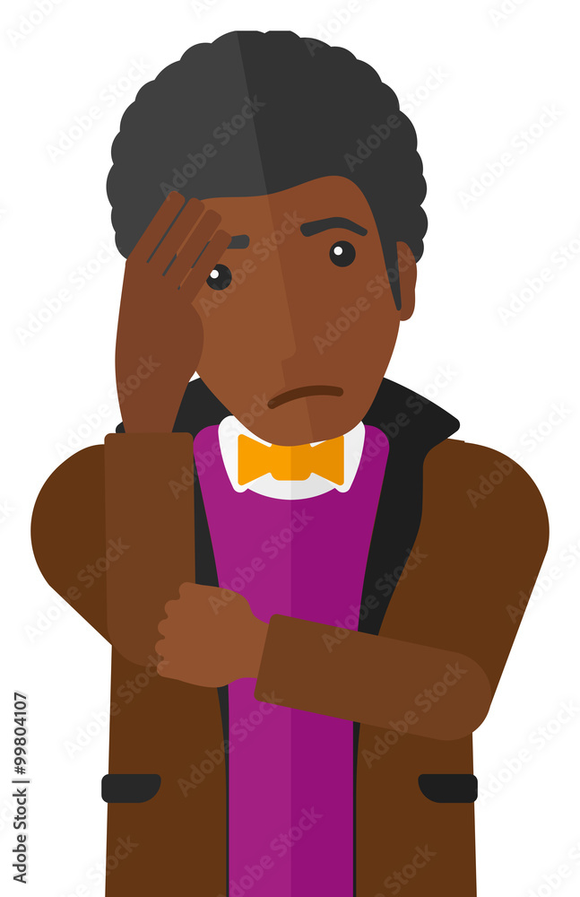 Obraz premium Ashamed young man.