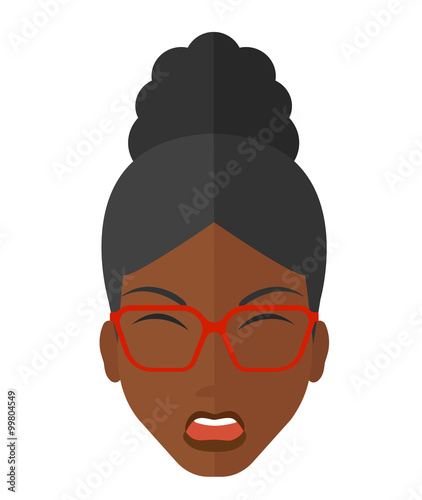 Screaming aggressive woman.