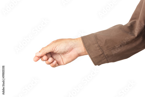 Hand isolated on white background with clipping path