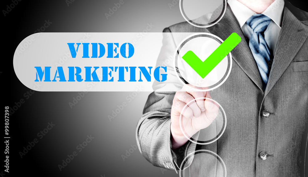 business man pressing checkbox Video Marketing business man pressing checkbox Video Marketing