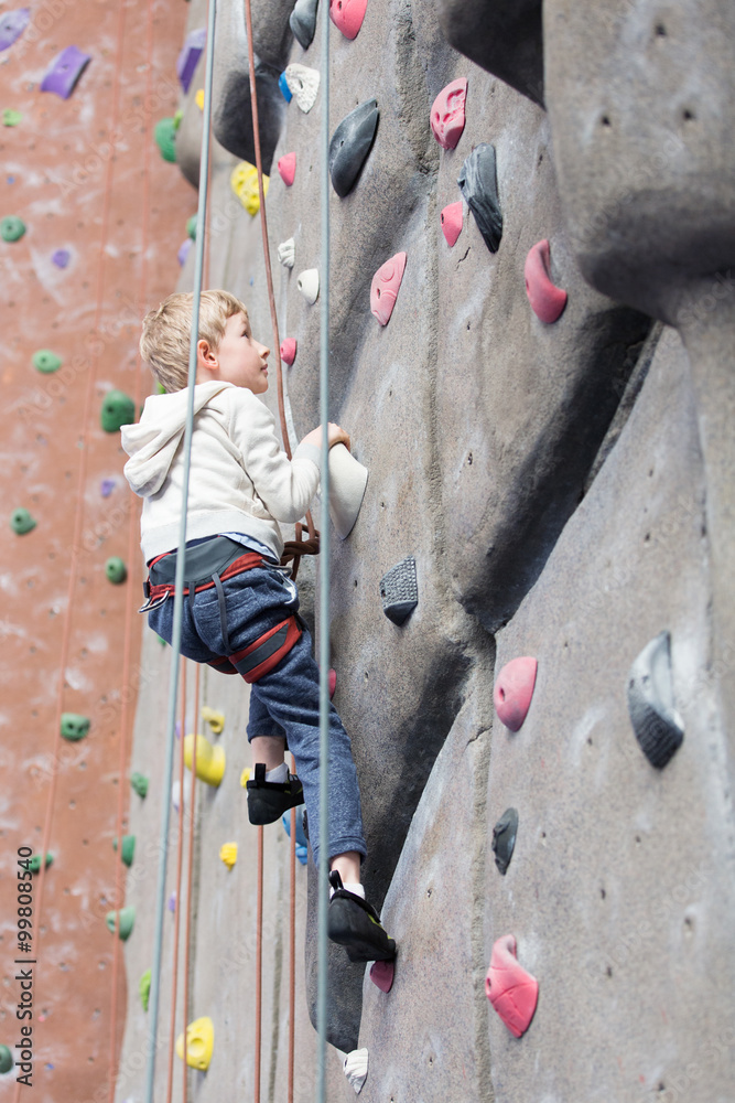 kid rock climbing