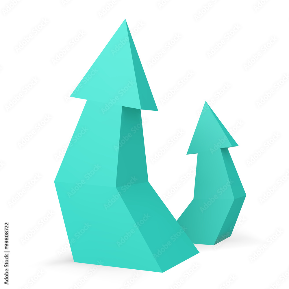 3D arrows. Vector illustration. 3D arrows. Vector illustration.