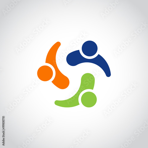 abstract people vector logo icon