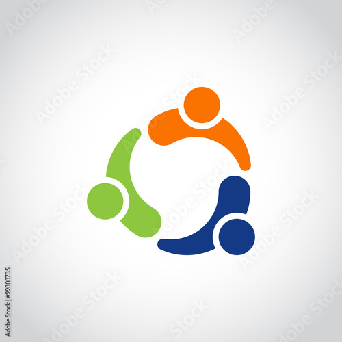 abstract people vector logo icon