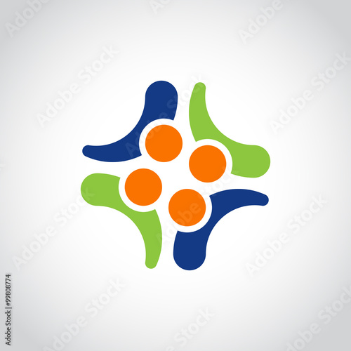 abstract people vector logo icon
