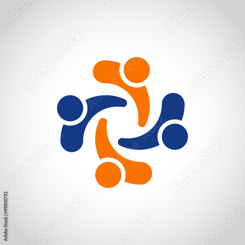 abstract people vector logo icon