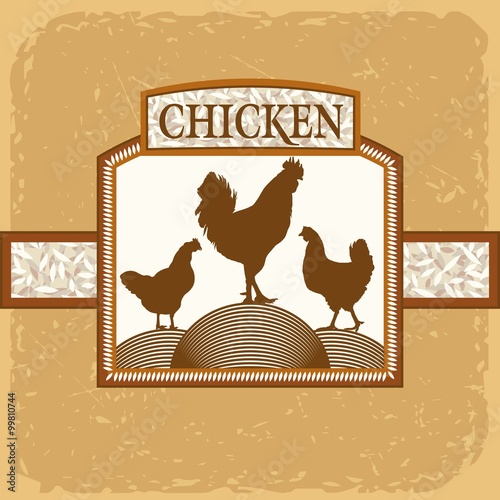rooster and two hens