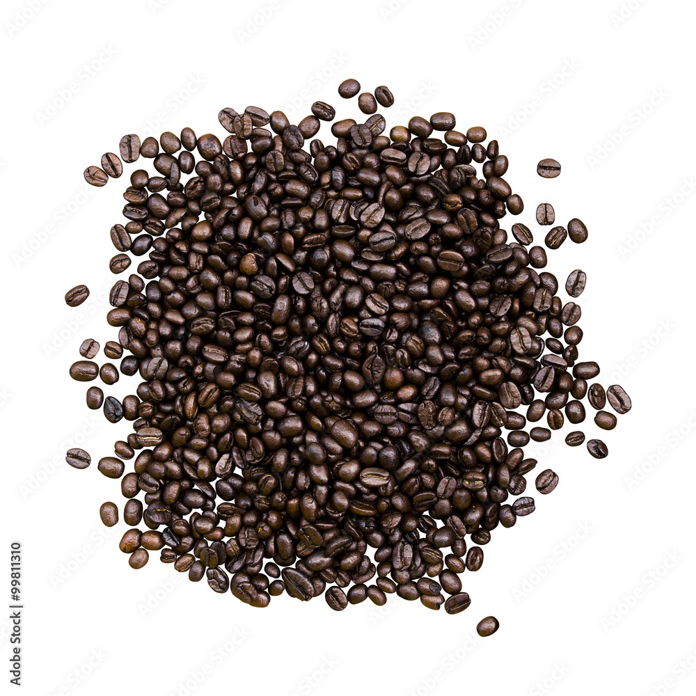coffee beans on white background coffee beans on white background