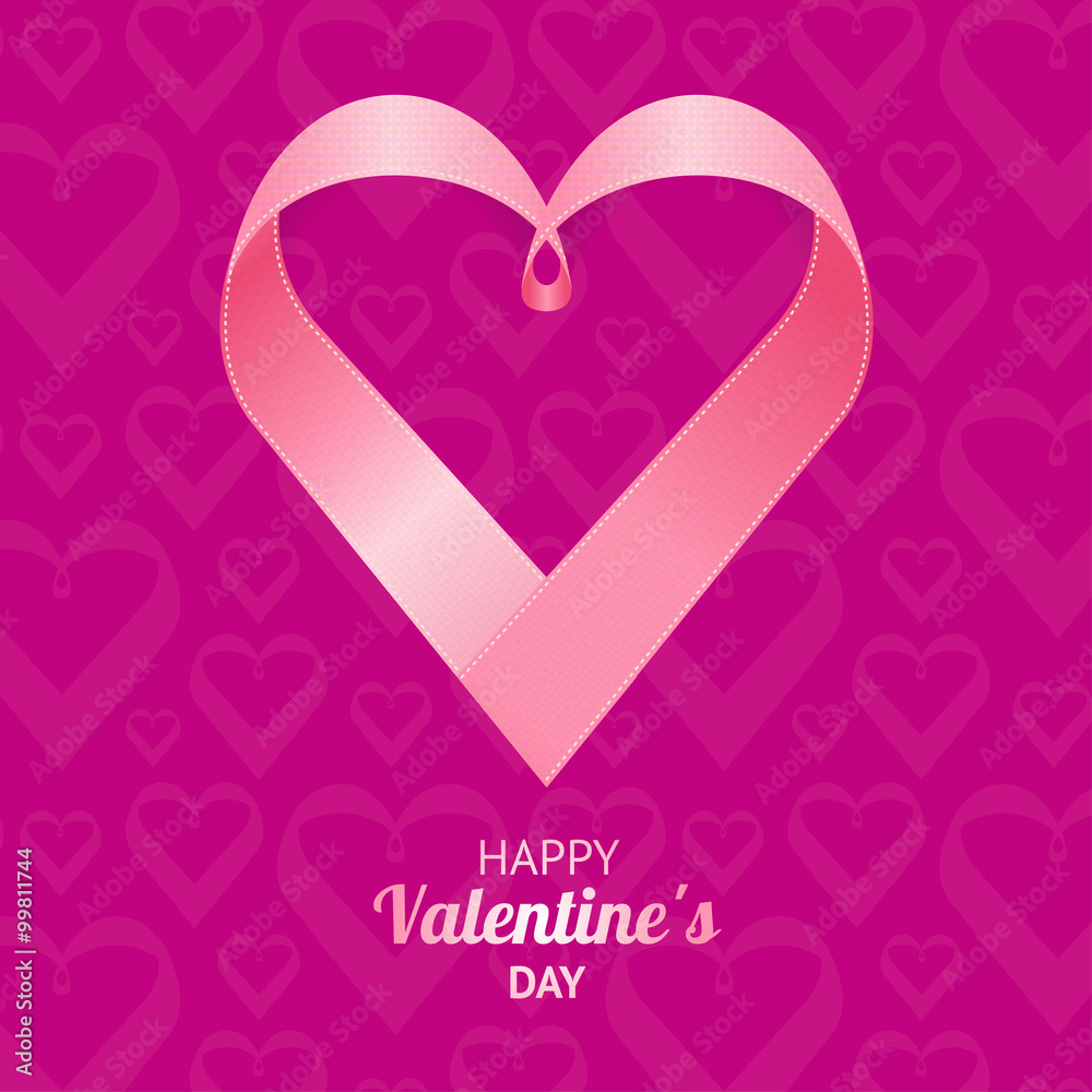 Valentine Background Heart. Vector