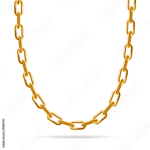 Gold Chain Jewelry. Vector