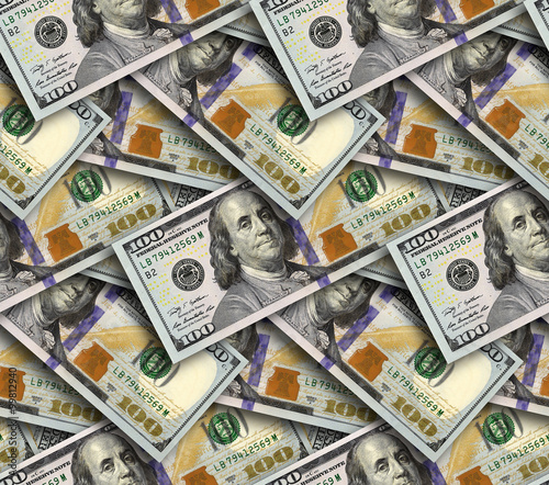 Dollars seamless background. High resolution seamless texture