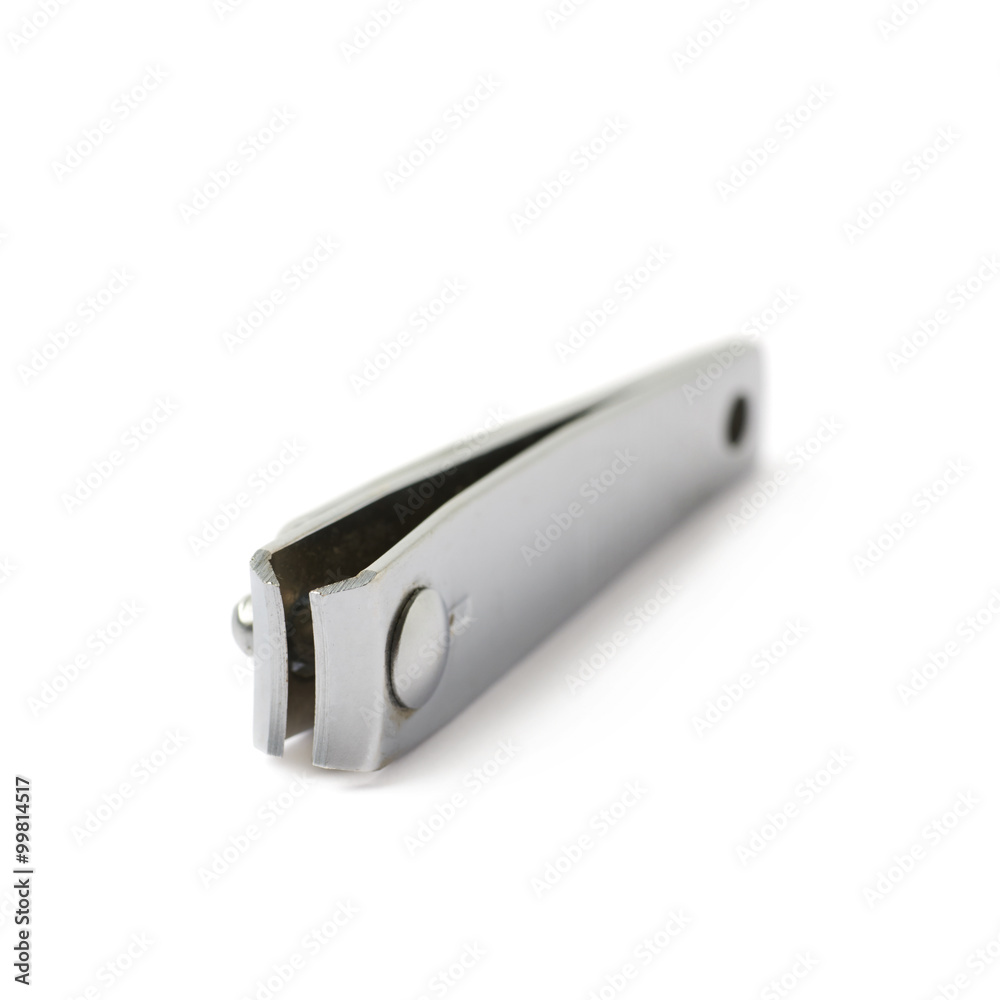 Steel nail clipper isolated Steel nail clipper isolated