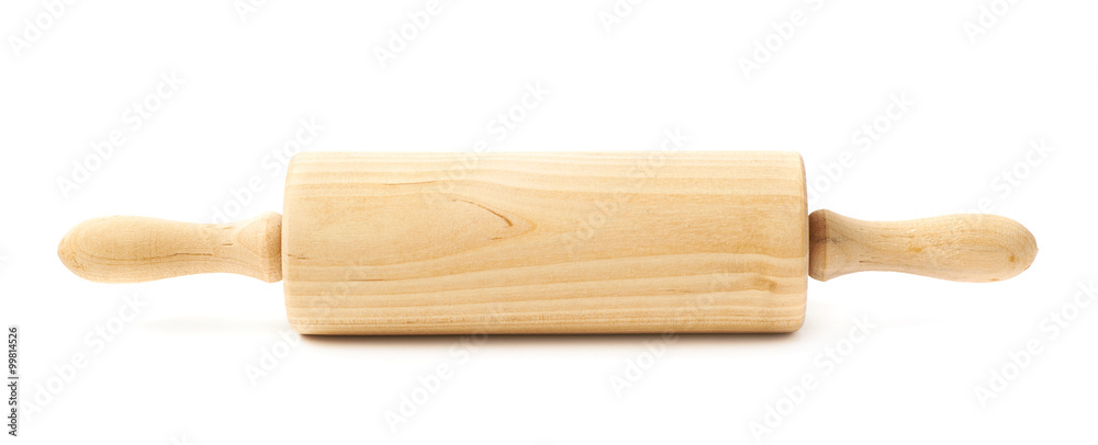 Wooden rolling-pin isolated
