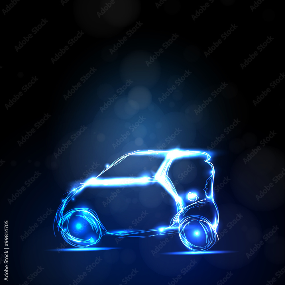 abstract ligtht car you can easy editable