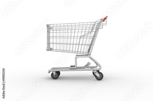 Empty shopping cart isolated on white background © 3ddock