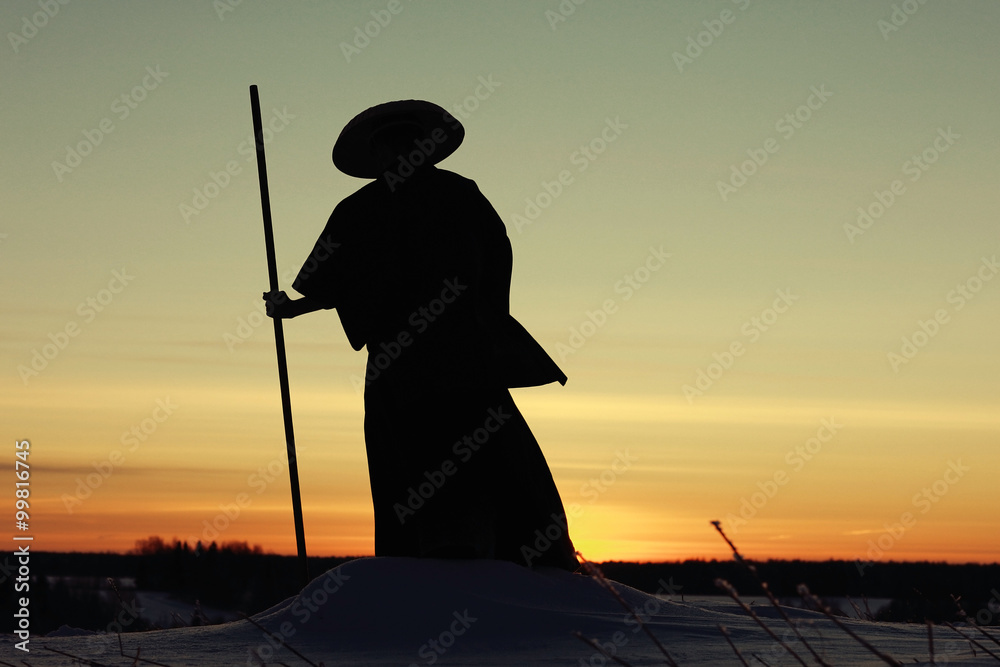 oriental warrior winter sunset oriental warrior winter sunset