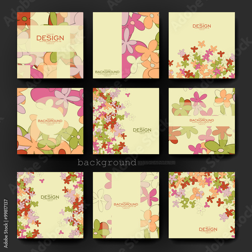 floral abstract vector brochure template. Flyer Layout