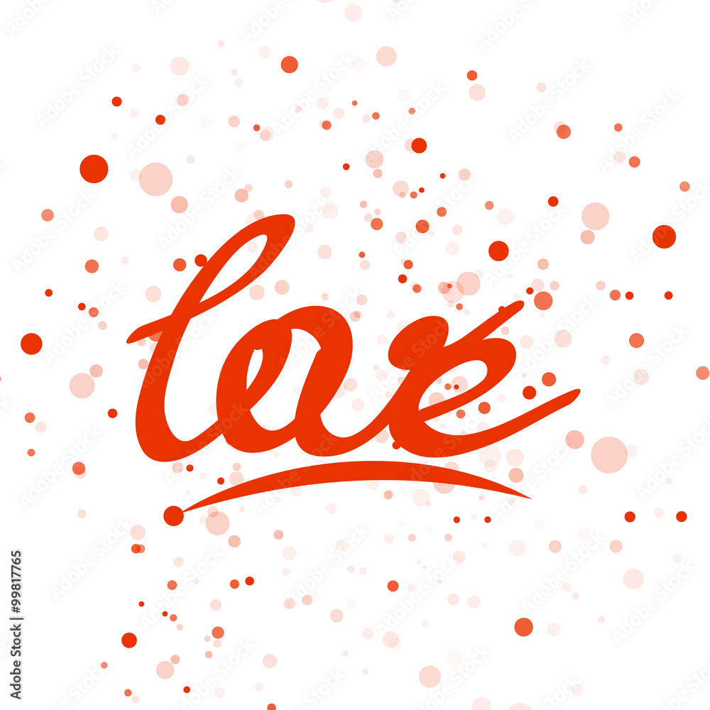 Love lettering word