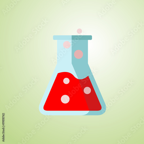 Icono plano quimica color en fondo degradado