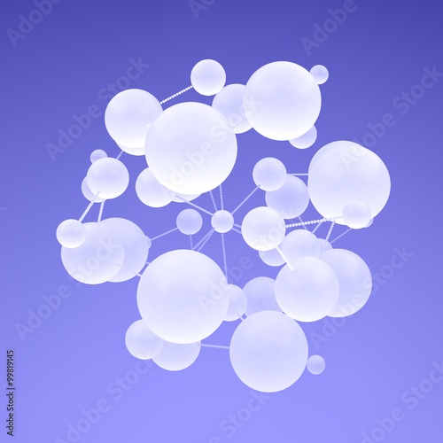 3d abstract spheres composition. Vector illustration.