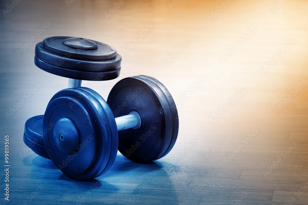 Two heavy weights on floor Two heavy weights on floor