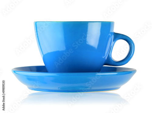 Blue cup and saucer