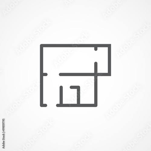 Apartment plan icon