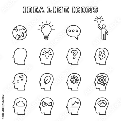 idea line icons