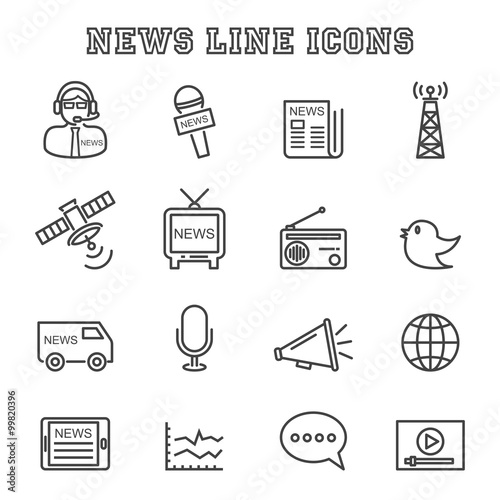 news line icons