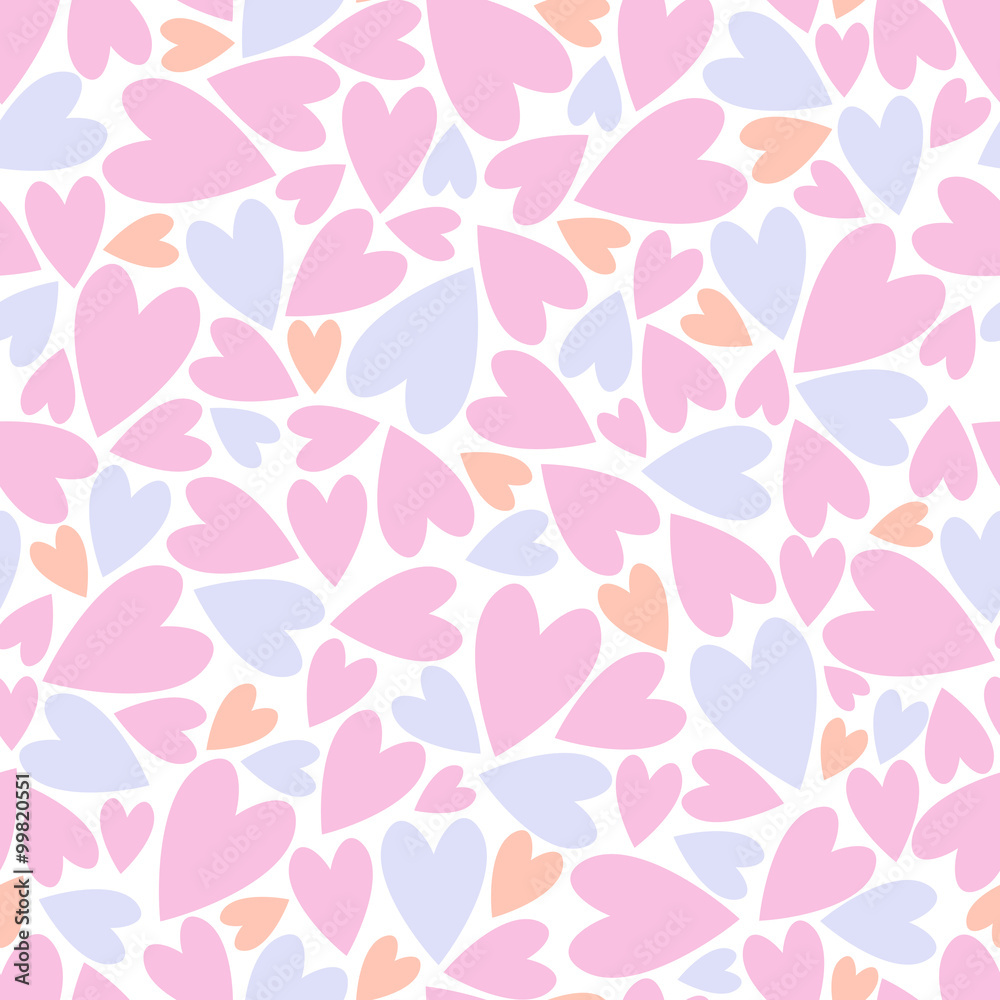 Seamless pattern with hearts.