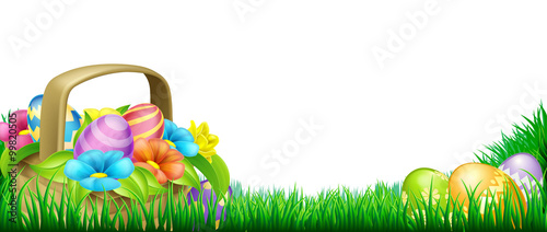 Easter Eggs Basket Frame