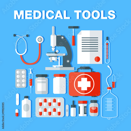 Medical Tools Icons Set. Health Care Stuff