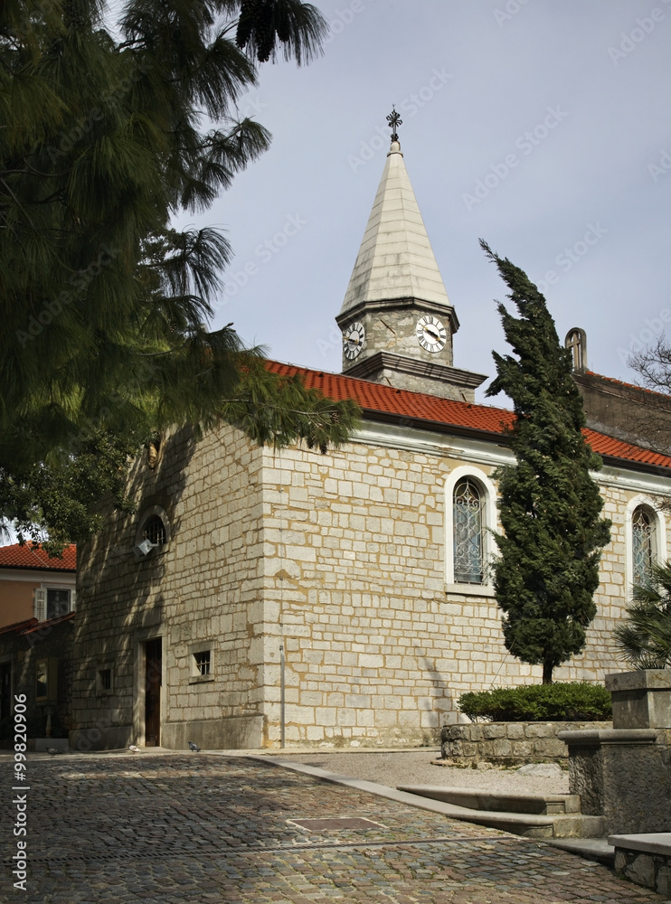Fototapeta premium Church of St. Jacob in Opatija. Croatia