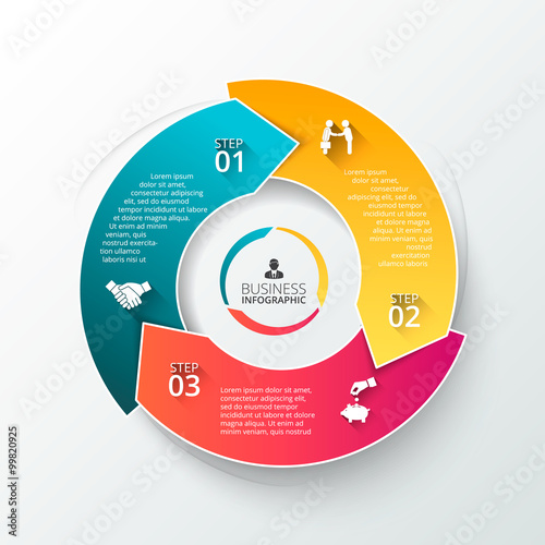 Vector circle element for infographic.