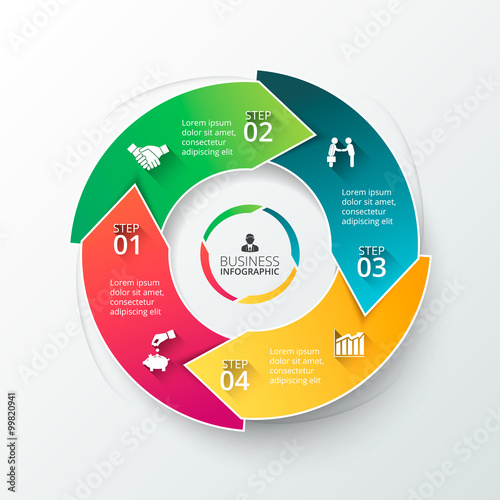 Vector circle element for infographic.