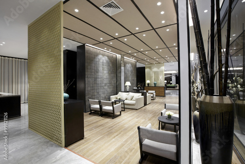 Bild auf Leinwand Elegant business clubhouse interiors