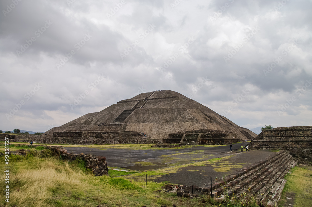 Stage in  Teotihuacan site, Mexico