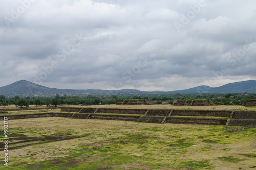 Stage in Teotihuacan site, Mexico