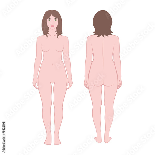 vector girl on a white background