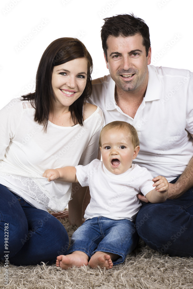 Happy caucasian family Happy caucasian family