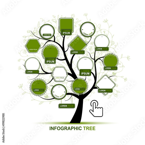 Infographic tree, template for your design