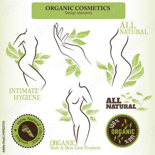 Set of natural organic cosmetics